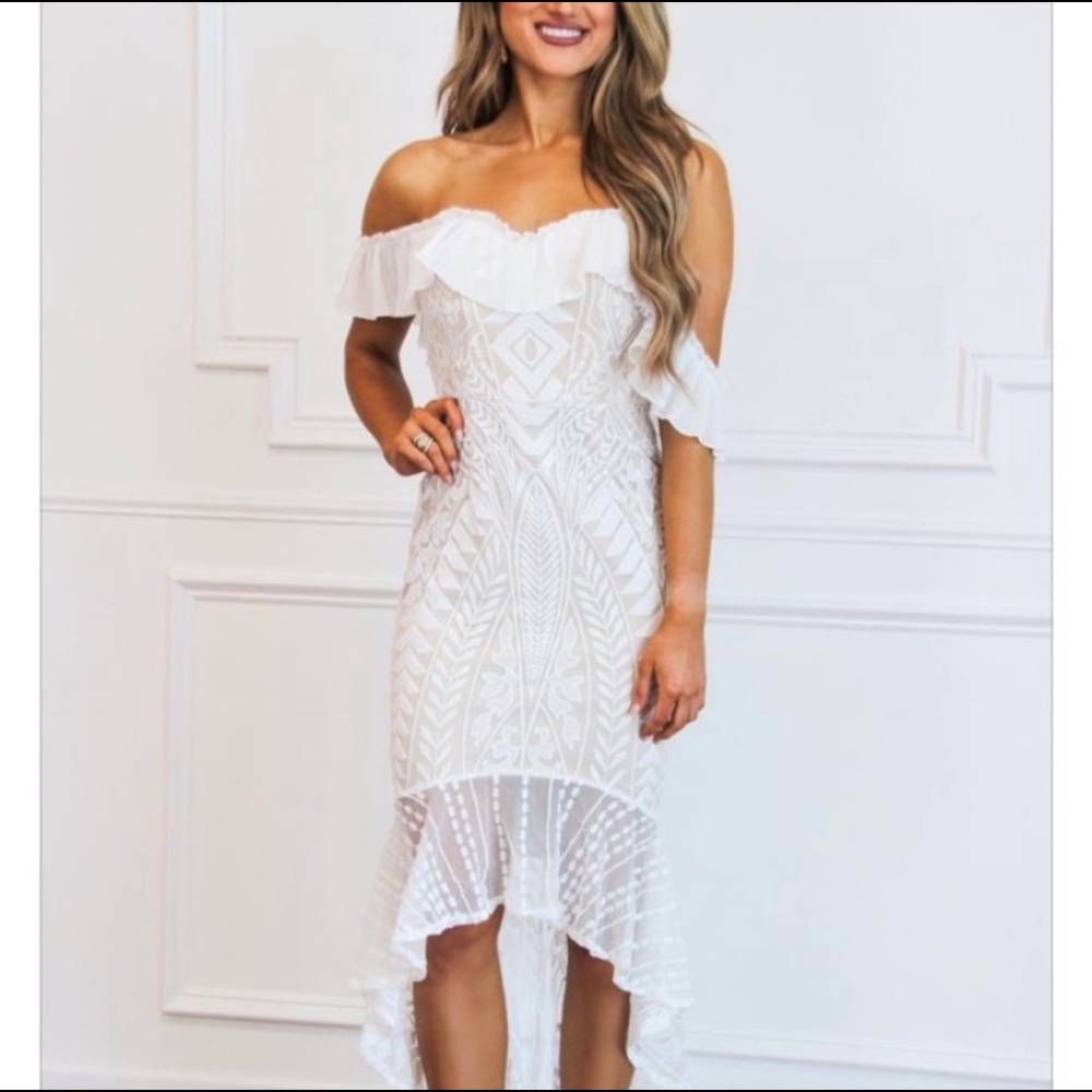White lace dress
